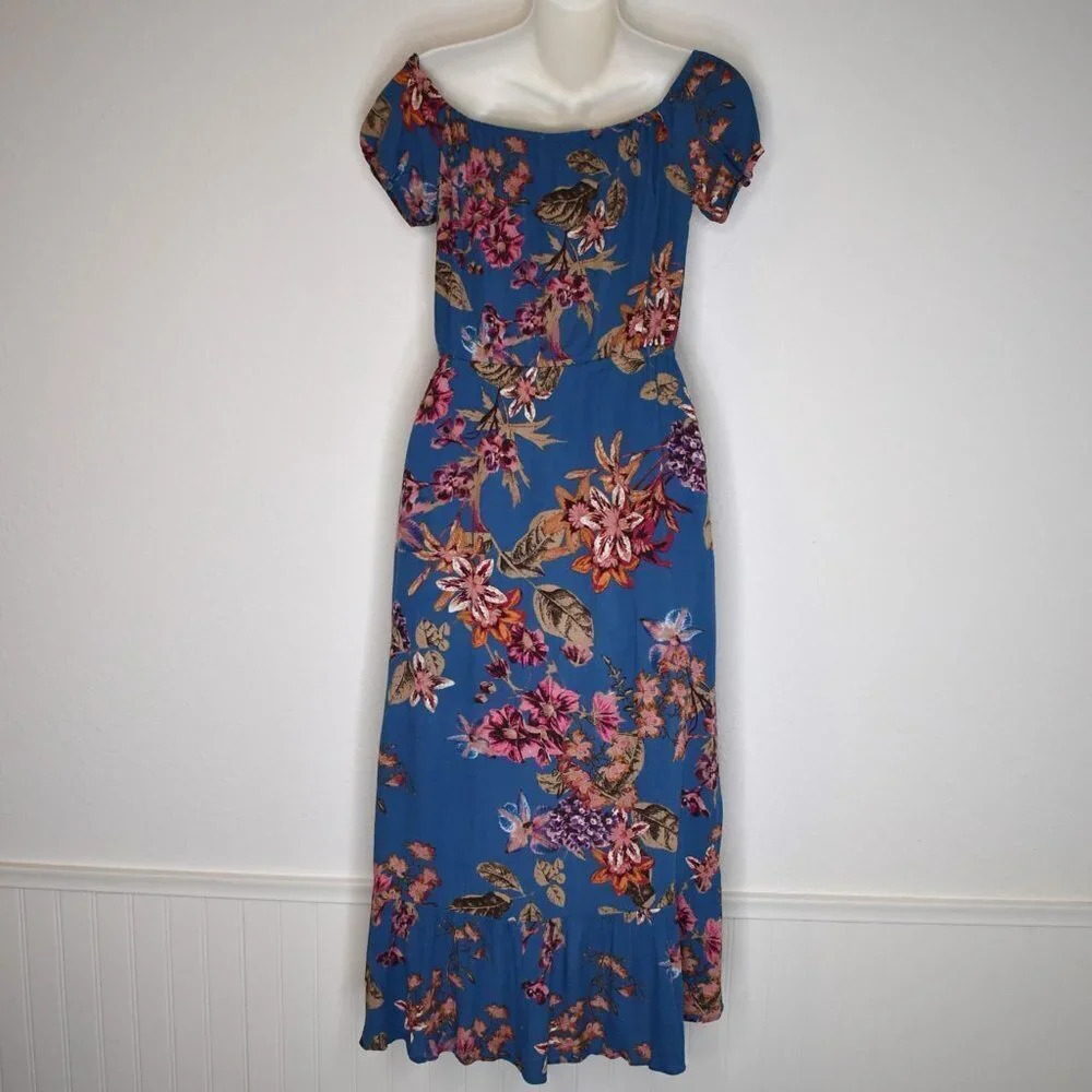 Honey Belle Floral Dress Sz S Button Front Whimsygoth Peasant Boho Sundress - Picture 7 of 16